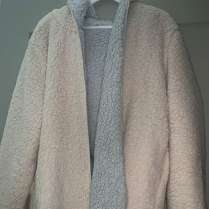 UO Carmella Reversible Hooded Teddy Jacket